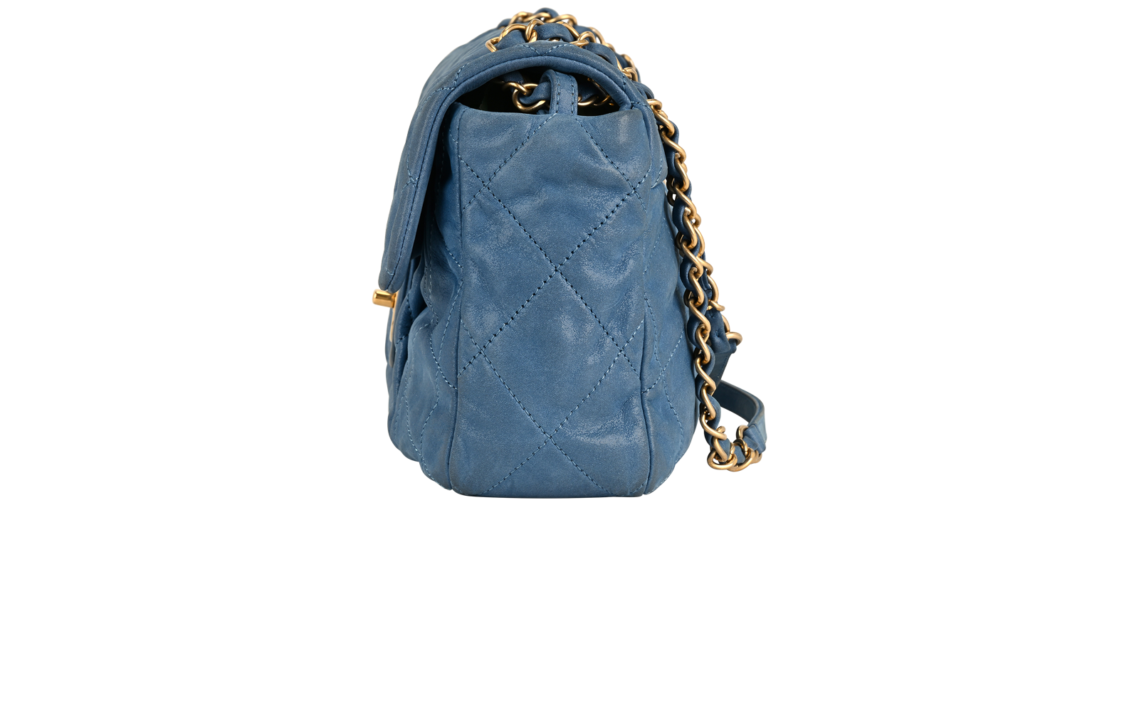 Single Flap, &pound;2,500, Handbags, Blue, Leather, Bottom view